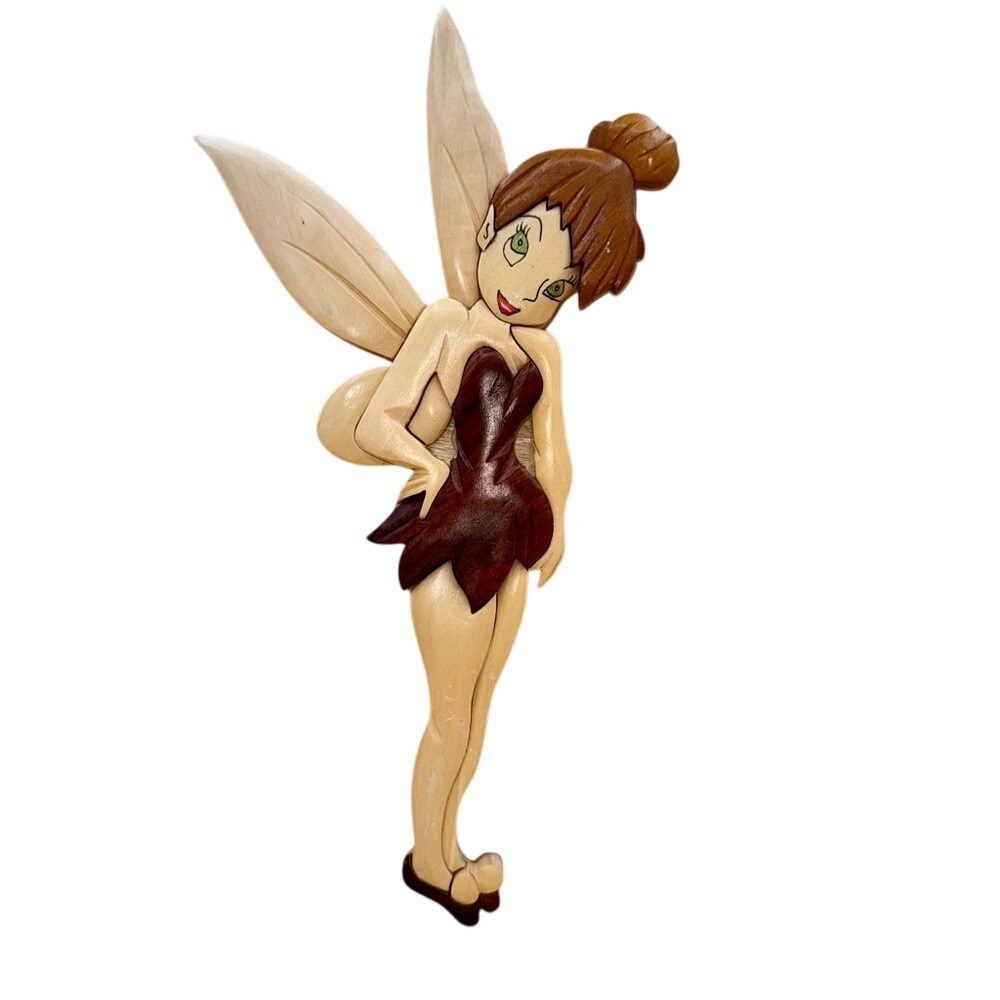 Handcrafted Fairy Wall Art with Brown Dress, GUC